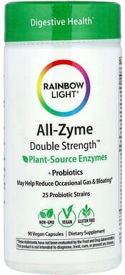 Thumbnail - Rainbow Light, All-Zyme™, pflanzliche Enzyme + Probiotika, 90 vegane Kapseln