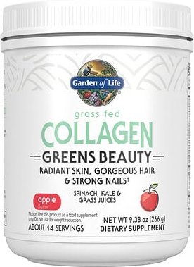 Garden of Life, Kollagen von grasgefütterten Kühen, Greens Beauty, Apfel, 266 g (9,38 oz.)