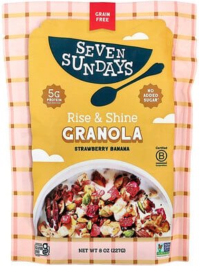 Seven Sundays, Nut Granola, Rise & Shine Mix, Nuss-Granola, Rise & Shine Mix, Erdbeer-Banane-Nuss, 227 g (8 oz.)