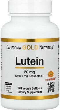 California Gold Nutrition, Lutein mit Zeaxanthin aus Ringelblumenextrakt, 20 mg, 120 pflanzliche Weichkapseln