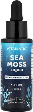 Vitamatic, Sea Moss Liquid, Sea Moss Liquid, gemischte Zitrus-Beeren, 59 ml (2 fl. oz.)