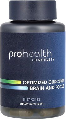 Thumbnail - ProHealth Longevity, Optimized Curcumin, Brain and Focus, optimiertes Kurkumin, Gehirn und Konzentration, 60 Kapseln