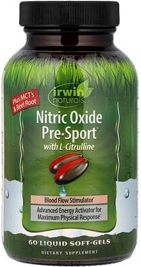 Irwin Naturals, Nitric Oxide Pre-Sport® mit L-Citrullin, 60 flüssige Weichkapseln