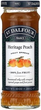 St. Dalfour, Heritage Peach Fruit Spread, Pfirsich-Fruchtaufstrich, 284 g (10 oz.)