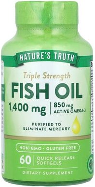 Thumbnail - Nature's Truth, Fish Oil, Triple Strength, Fischöl, dreifache Wirkstärke, 1.400 mg, 60 Weichkapseln mit schneller Freise...