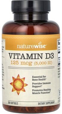 Thumbnail - NatureWise, Vitamin D3, 125 mcg (5.000 IU), 360 Weichkapseln