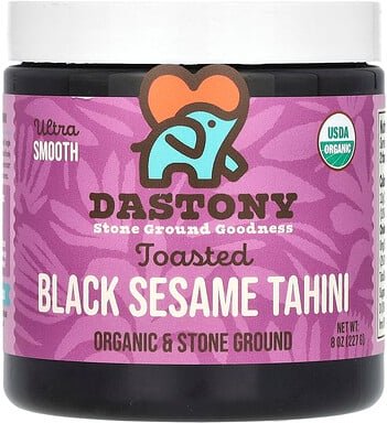 Dastony, Organic Toasted Black Sesame Tahini, geröstetes Bio-Tahini mit schwarzem Sesam, ultra sanft, 227 g (8 oz.)