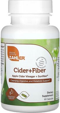 Thumbnail - Zahler, Apple Cider Vinegar + Sunfiber, Apfelessig und Sunfiber, 60 Kapseln