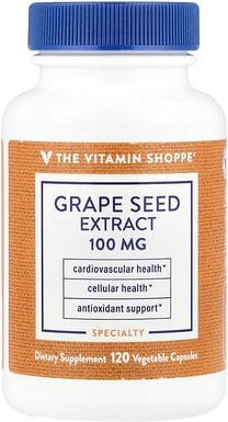 The Vitamin Shoppe, Grape Seed Extract, Traubenkernextrakt, 100 mg, 120 pflanzliche Kapseln