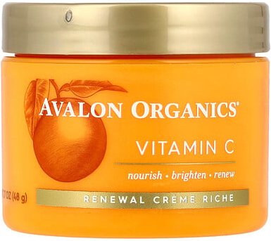 Avalon Organics, Vitamin C, Renewal Creme Riche, regenerierende Creme Riche mit Vitamin C, 48 g (1,7 oz.)