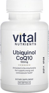 Vital Nutrients, Ubichinol CoQ10, 100 mg, 60 Weichkapseln