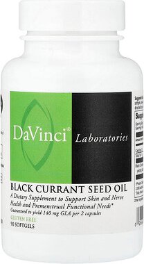 DaVinci Laboratories, Black Johannisbeere-Samenöl, 90 Weichkapseln (500 mg pro Weichkapsel)