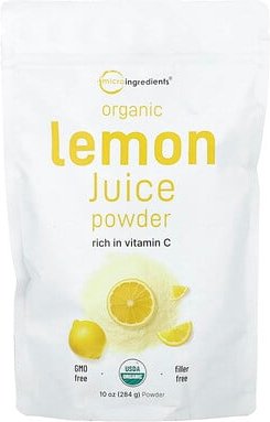 Thumbnail - Micro Ingredients, Organic Lemon Juice Powder, Bio-Zitronensaftpulver, 284 g (10 oz.)