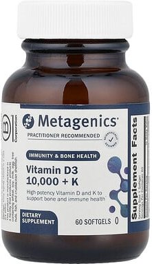 Metagenics, Vitamin D3 10.000 + K, 60 Weichkapseln