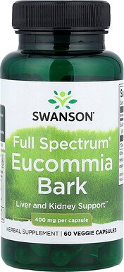 Thumbnail - Swanson, Full Spectrum® Eucommia Bark, Eucommia-Rinde, 400 mg, 60 pflanzliche Kapseln
