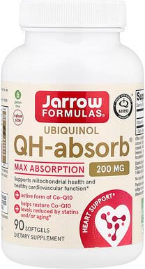 Thumbnail - Jarrow Formulas, Ubiquinol, QH-Absorb®, Ubichinol, maximale Aufnahme, 200 mg, 90 Weichkapseln