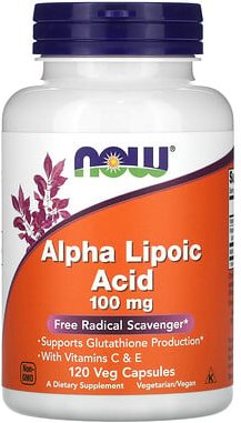 Thumbnail - NOW Foods, Alpha-Liponsäure, 100 mg, 120 pflanzliche Kapseln