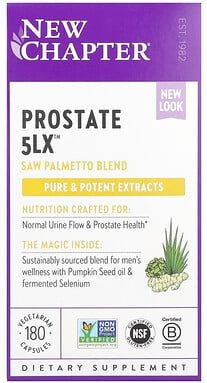 Thumbnail - New Chapter, Prostate 5LX, Unterstützung der Prostata, 180 vegetarische Kapseln