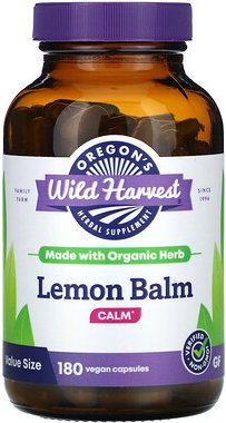 Oregon's Wild Harvest, Lemon Balm, Zitronenmelisse, 180 vegane Kapseln (375 mg pro Kapsel)