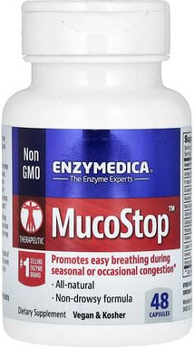 Thumbnail - Enzymedica, MucoStop, Schleimlöser, 48 Kapseln