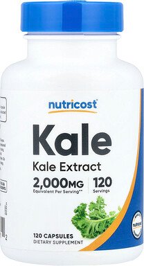 Nutricost, Kale, Grünkohl, 2.000 mg, 120 Kapseln
