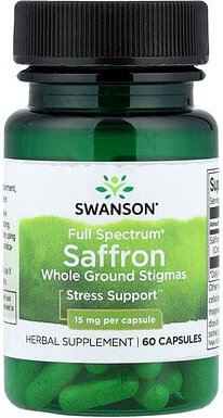 Swanson, Full Spectrum® Saffron, Safran, 15 mg, 60 Kapseln