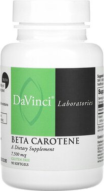 DaVinci Laboratories, Betacarotine, Betacarotin, 7.500 mcg, 90 Weichkapseln