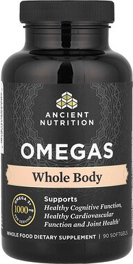 Ancient Nutrition, Omegas, Whole Body, Omega-Fettsäuren für den ganzen Körper, 90 Weichkapseln