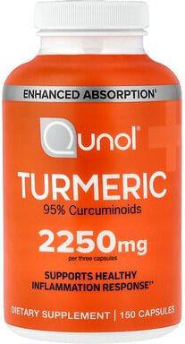 Qunol, Turmeric, Kurkuma, 150 Kapseln