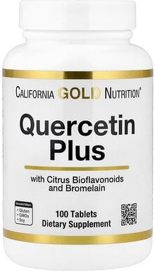 California Gold Nutrition, Quercetin Plus with Quercetin, Citrus Bioflavonoids, Bromelain, Turmeric and Vitamin C, Querc...