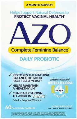 AZO, Complete Feminine Balance®, tägliches Probiotikum, 60 Kapseln