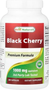 Best Naturals, Black Cherry, Schwarzkirsche, 1.000 mg, 180 Kapseln