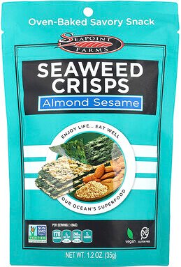 Seapoint Farms, Seaweed Crisps, Seetang-Chips, Mandel-Sesam, 35 g (1,2 oz.)