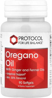 Protocol for Life Balance, Oreganoöl mit Ingwer- und Fenchelöl, 90 Weichkapseln