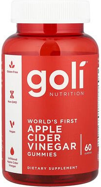 Thumbnail - Goli Nutrition, Apple Cider Vinegar Gummies, Apfelessig-Fruchtgummis, 60 Fruchtgummis