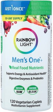 Rainbow Light, Men's One®+, Real Food Nutrients, Nährstoffe aus der Nahrung, 120 pflanzliche Kapseln