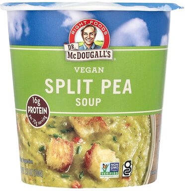 Dr. McDougall's, Vegane Erbsensuppe, 70 g (2,5 oz.)