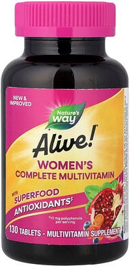 Nature's Way, Alive!® Women's Complete Multivitamin, komplettes Multivitaminpräparat für Frauen, 130 Tabletten