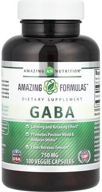Amazing Nutrition, Gaba, 750 mg, 100 pflanzliche Kapseln