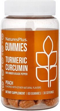 Thumbnail - NaturesPlus, Turmeric Curcumin With Ginger & Black Pepper Gummies, Kurkuma-Curcumin mit Ingwer und schwarzem Pfeffer, Pf...