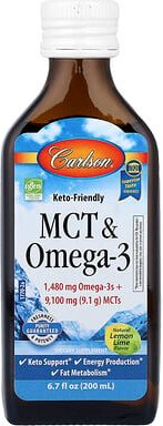 Carlson, MCT und Omega-3, natürliche Zitrone-Limette, 200 ml (6,7 fl. oz.)