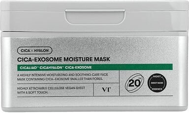 VT Cosmetics, Cica-Exosome Moisture Beauty Mask, feuchtigkeitsspendende Maske, 20 Tuchmasken, 350 g