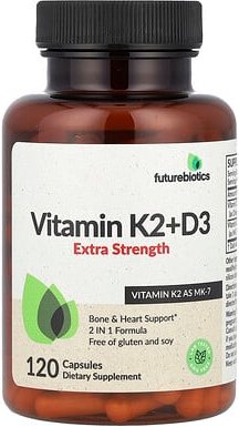 Futurebiotics, Vitamin K2 + D3, 120 Kapseln