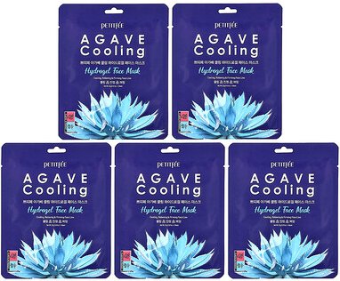 Petitfee, Agave Cooling, Hydrogel Beauty Face Mask, 5 Tücher, je 32 g (1,12 oz.)