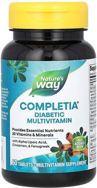 Nature's Way, Completia, Diabetic Multivitamin, Diabetiker-Multivitamin, 60 Tabletten