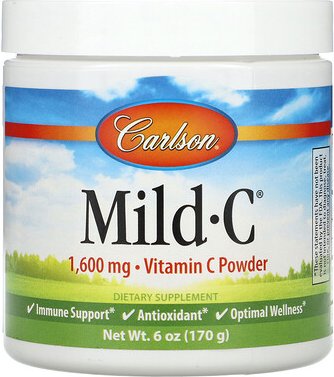 Carlson, Mild-C, Vitamin-C-Pulver, 1.600 mg, 170 g (6 oz.)
