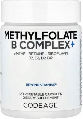 Thumbnail - Codeage, Methylfolate B Complex+, Methylfolat-B-Komplex+, 120 pflanzliche Kapseln