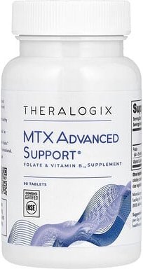 Theralogix, Mtx Advanced Support®, Folat- und Vitamin-B12-Ergänzungsmittel, 90 Tabletten