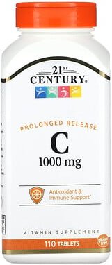 21st Century, C-1000, verlängerte Freisetzung, 1.000 mg, 110 Tabletten
