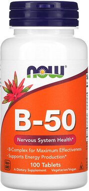 NOW Foods, B-50, 100 Tabletten